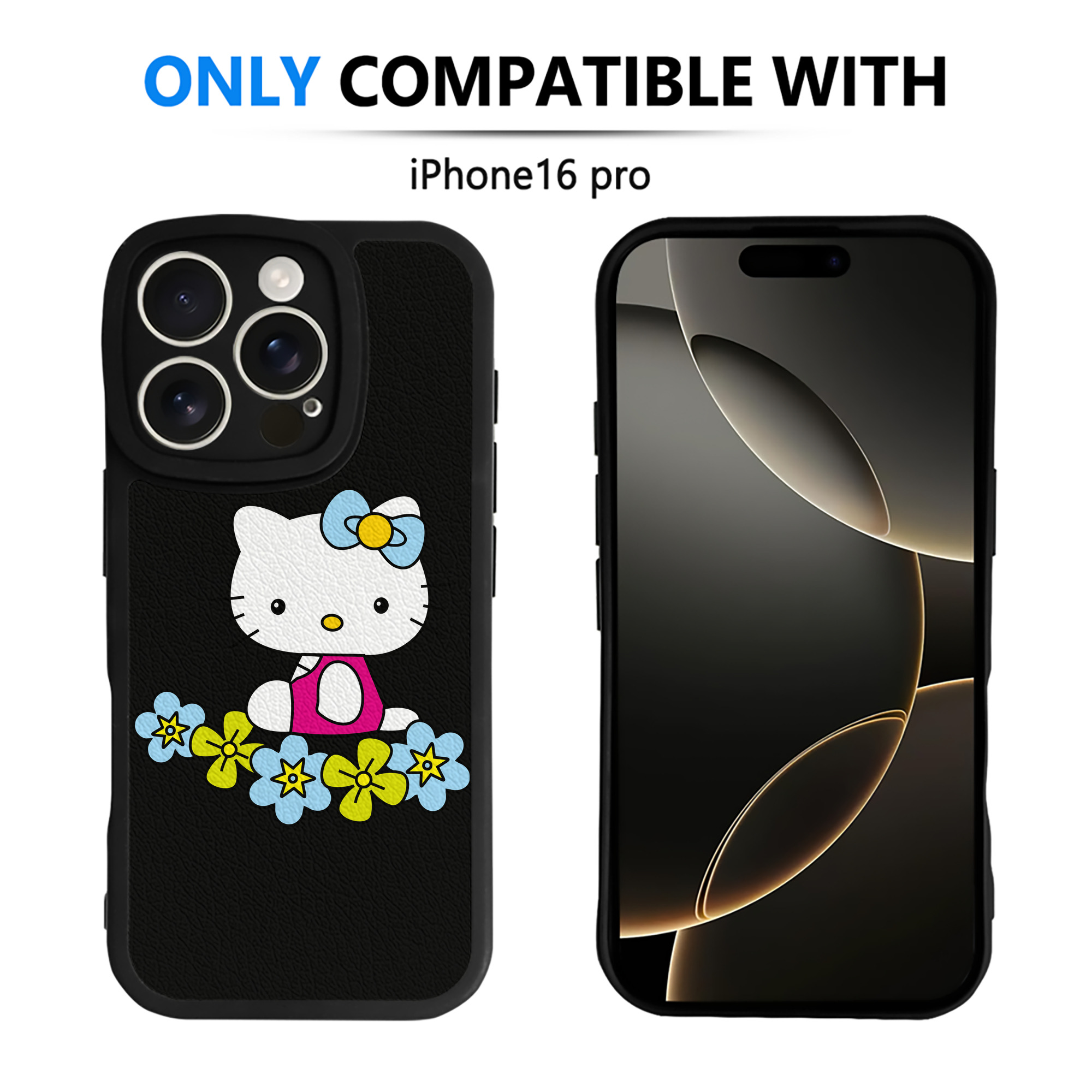 （画像用） Hello Kitty ハローキティ 【iPhone 16シリーズ対応】シリコンスマホケース（レザー調） 材質：シリコン